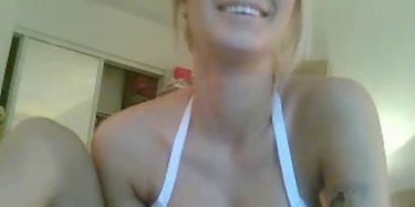 Fake facial during the webcam show