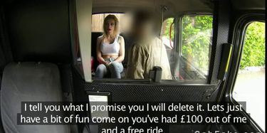Fake taxi driver fucks two amateurs in his cab pov