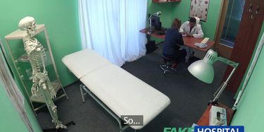 Doctor fucks patient from behind in fake hospital