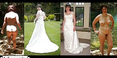 Undressed bride dressed Polaroid Brides