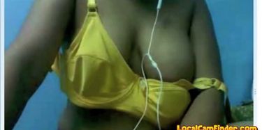 Another busty indian desi wife on webcam