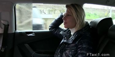 Slutty amateur gets banged in fake taxi
